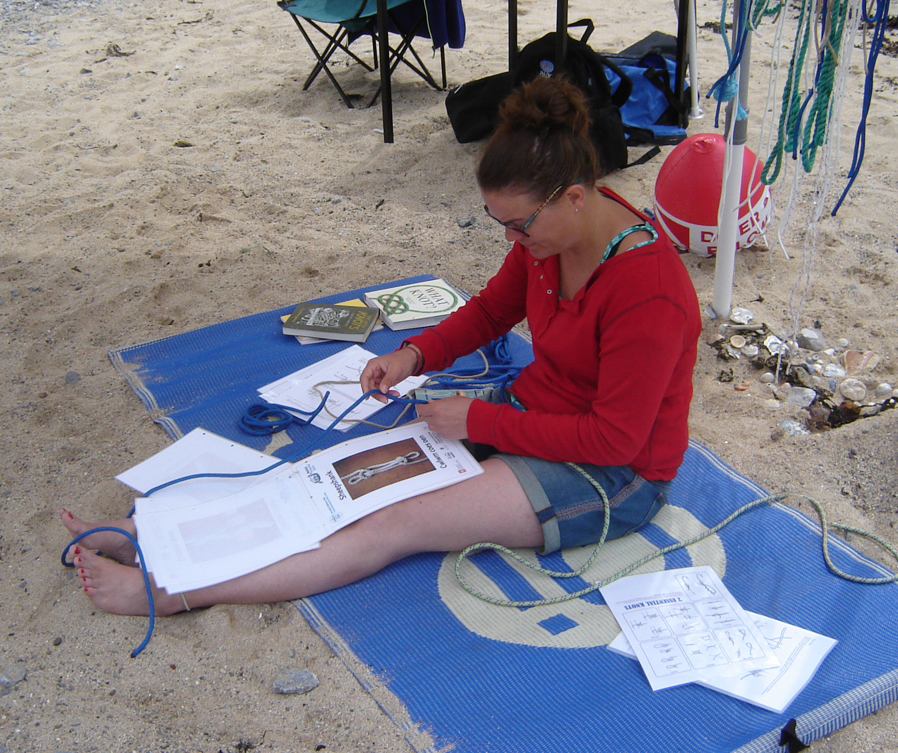 Trying your hand at tying knots